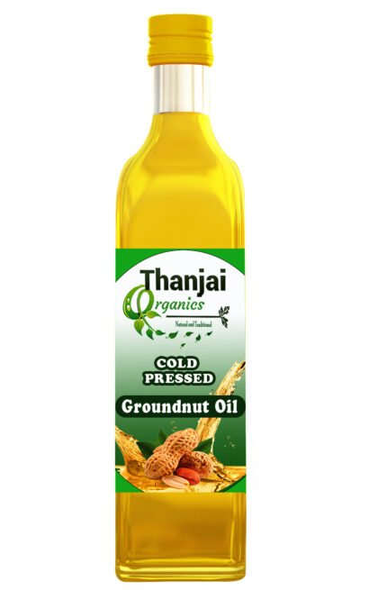 Thanjai Organics Wood Cold Pressed Groundnut Oil bottle